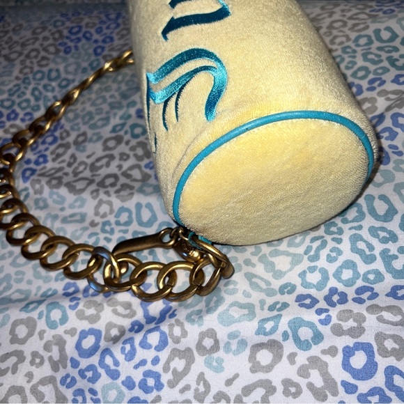 Vintage Rare Yellow Juicy Couture Purse Barrel Bag Handbag Y2K Terry Cloth - Picture 4 of 9